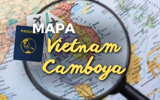 Mapa turístico de Vietnam y Camboya para un viaje sin fronteras