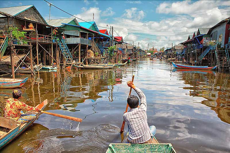 A floating village at Tonlé Sap Lake
