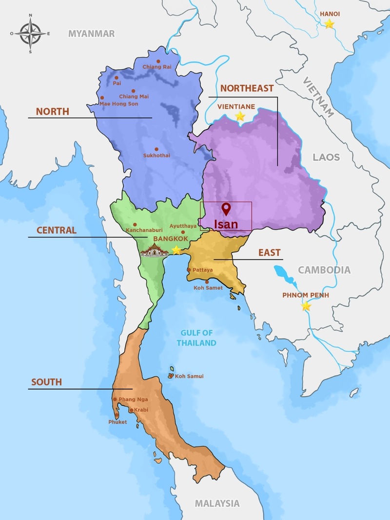 thailand tourist map
