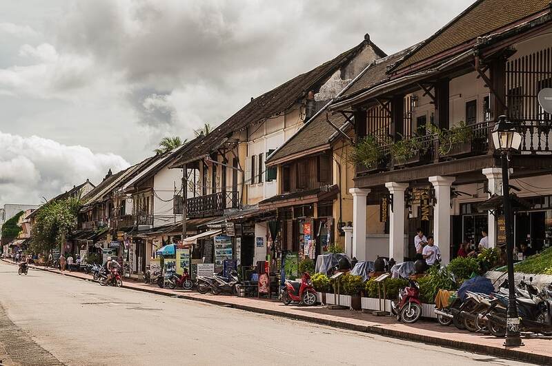 ancient street of luang prabang