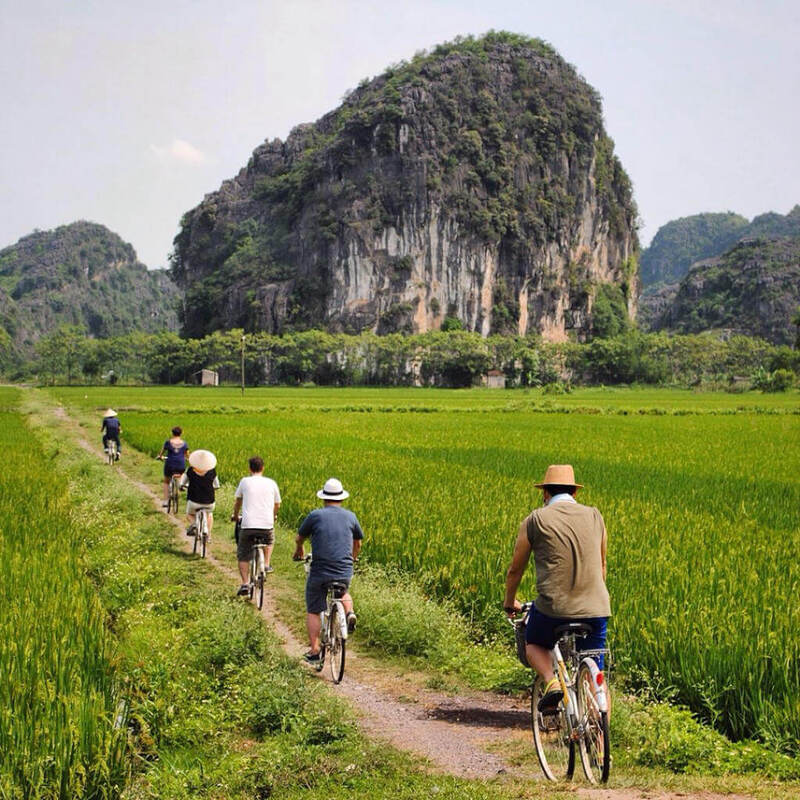 rutas de bicicleta en tam coc