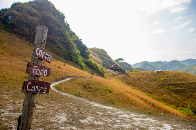 Trekking route at Ba Quang grass hill