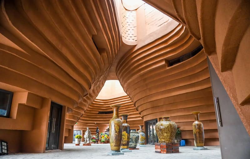 An exhibition in the Bat Trang Pottery Museum