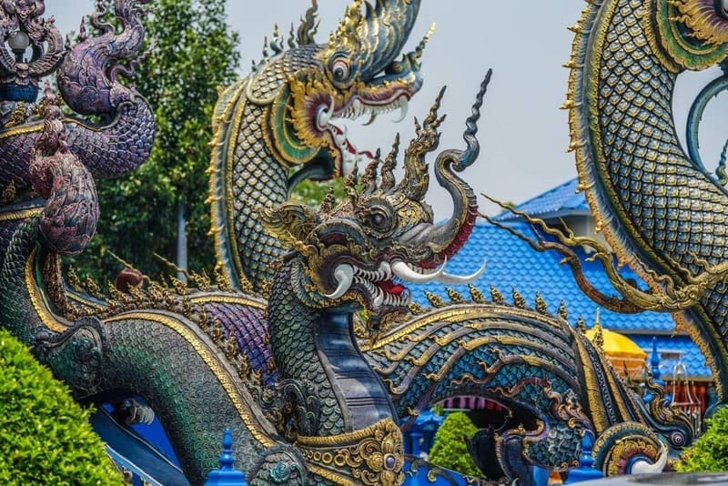 The temple's finely detailed carvings