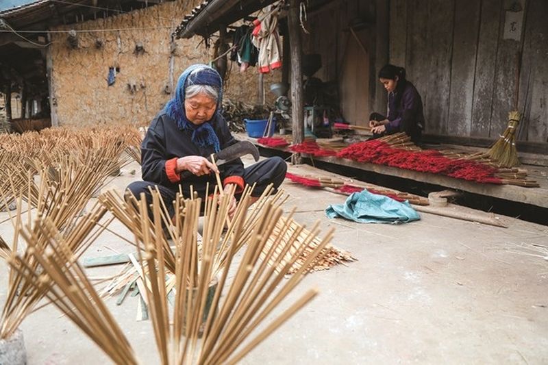 pueblo de incienso en cao bang