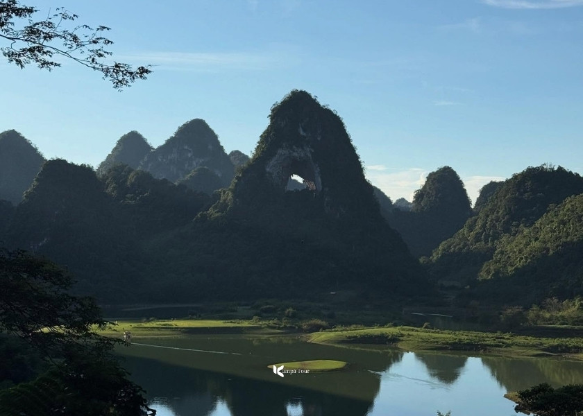 The Eye of God Mountain during the rainy season