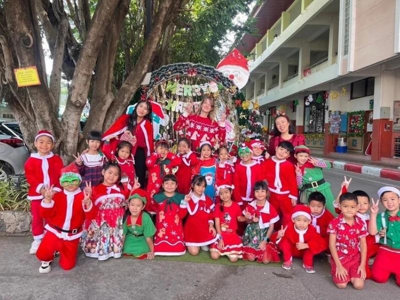 Christmas event held at a school in Thailand