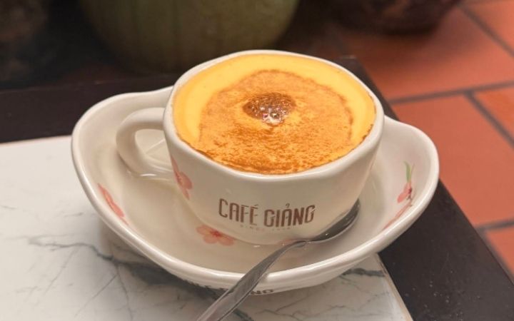 Egg coffee in Hanoi