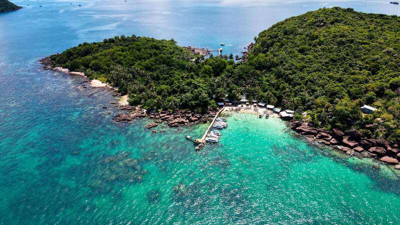 Phu Quoc seen from above via drone