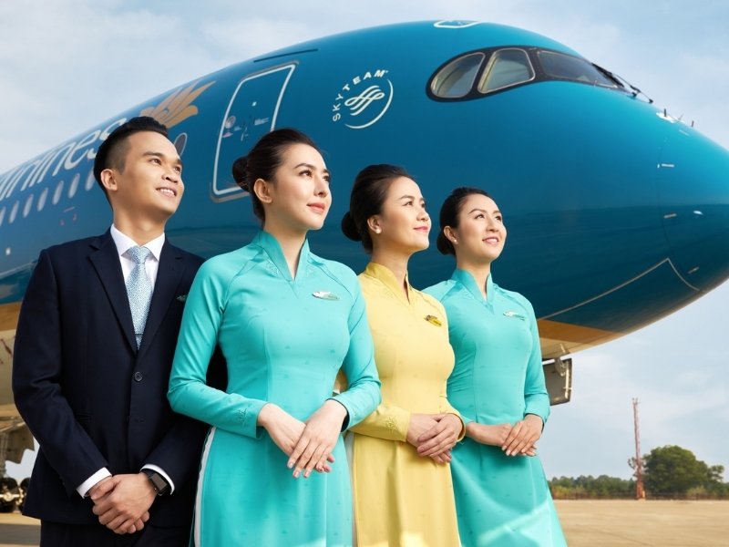 Vietnam Airlines aircraft used on long-haul flights to Vietnam