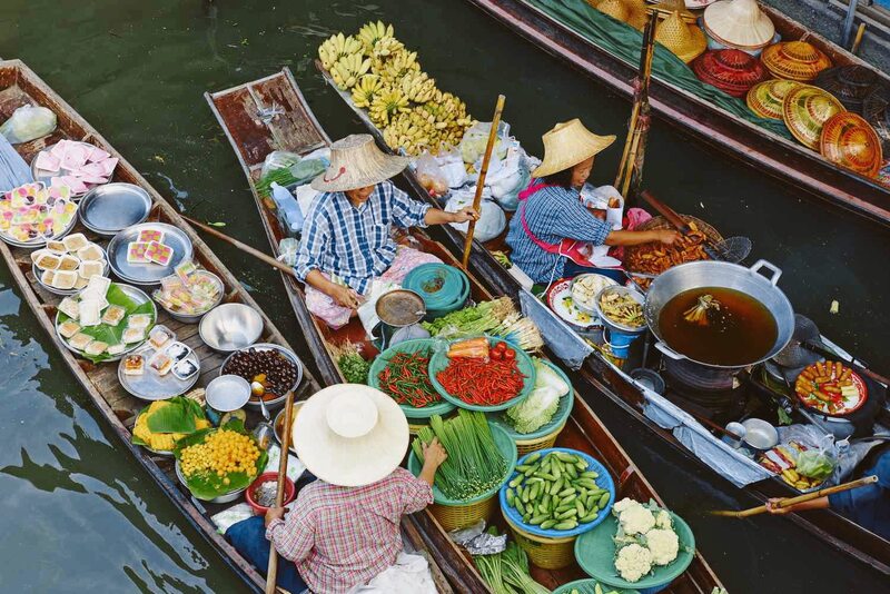 floating market in thailand bangkok