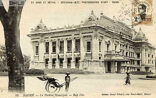 hanoi opera house on a stamp