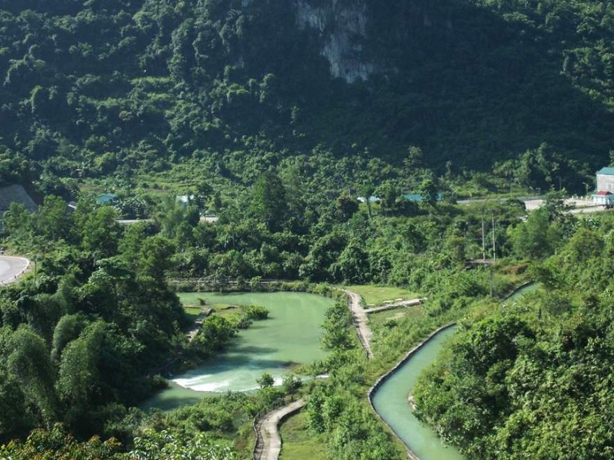 Looking down from Ho Chi Minh temple