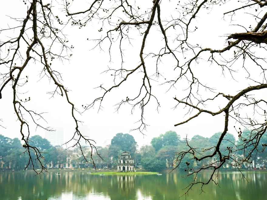 Hoan Kiem Lake in November weather