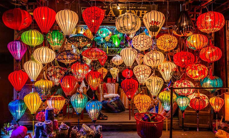 A lantern shop in Hoi An Market - Phil Norton