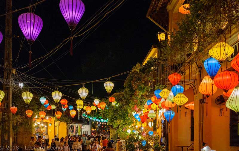 Hoi An Town Lights Up at Night with Thousands of Lanterns - Leonard Leong
