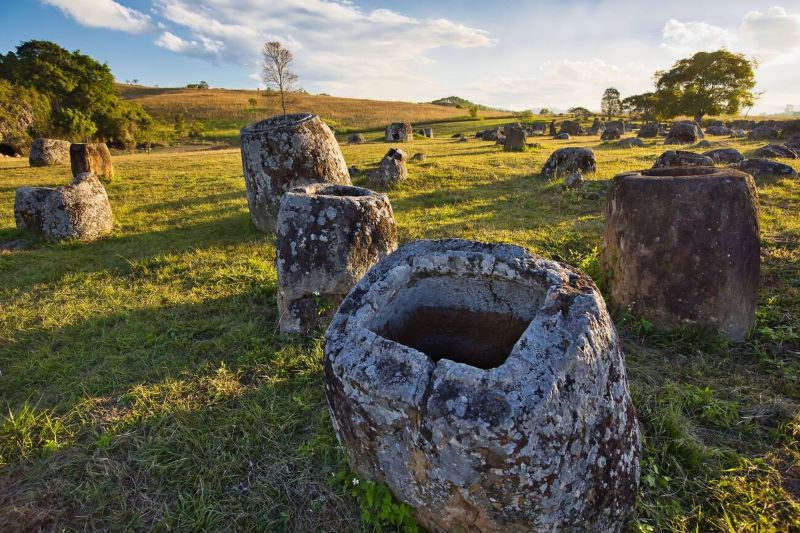 mysterious stone jars