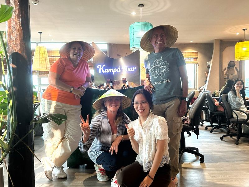 Tourists from England visited our headquarters in Hanoi