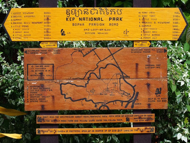 parque nacional en kep camboya