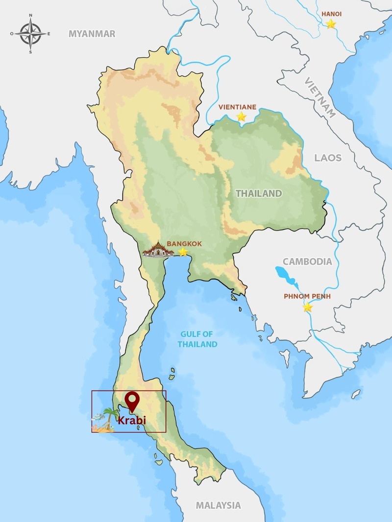 Krabi is a province located in the Andaman Sea in southern Thailand