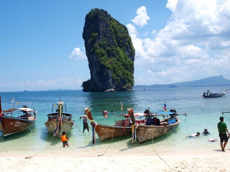 The beautiful beaches in Krabi