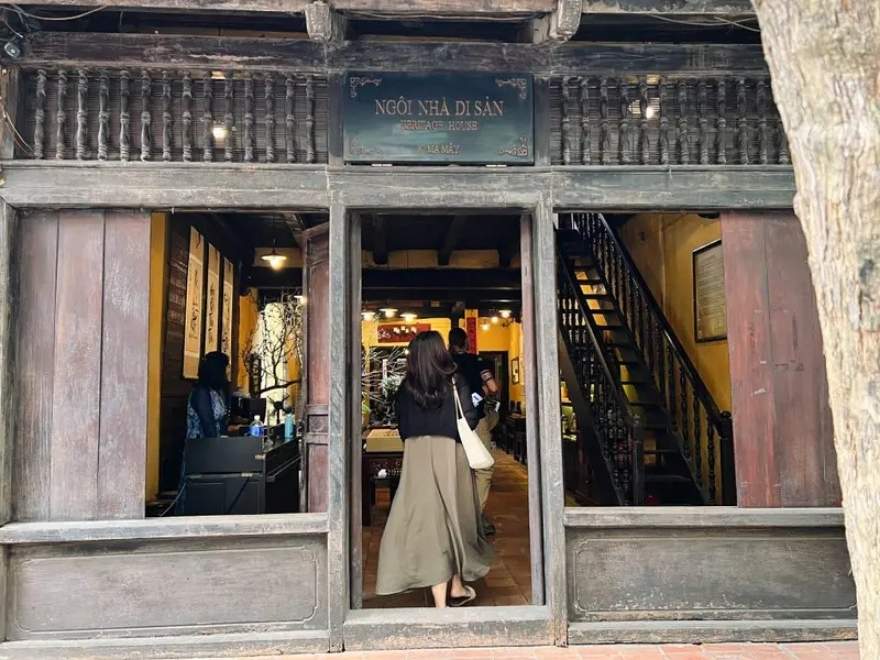 Entrance to Ma May Ancient House on Ma May Street in Hanoi Old Quarter