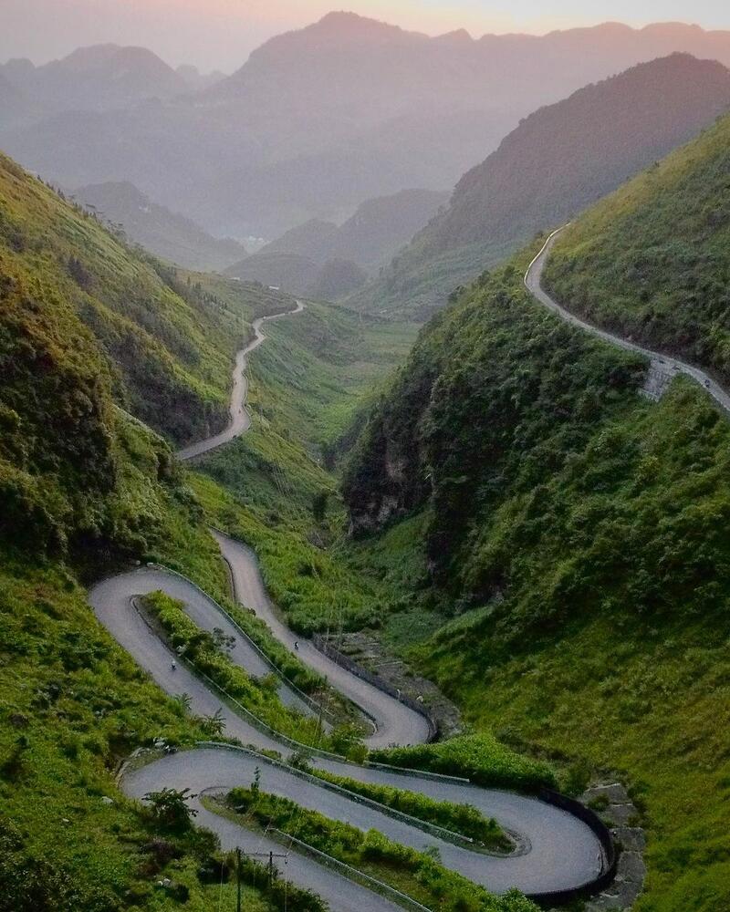 The winding road is full of charm