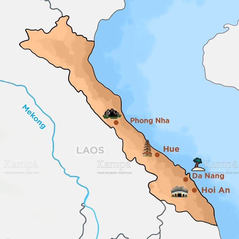 central vietnam map