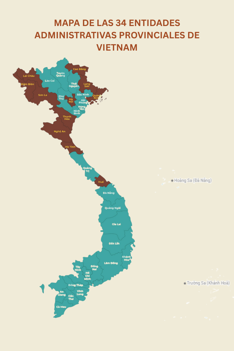 mapa de vietnam