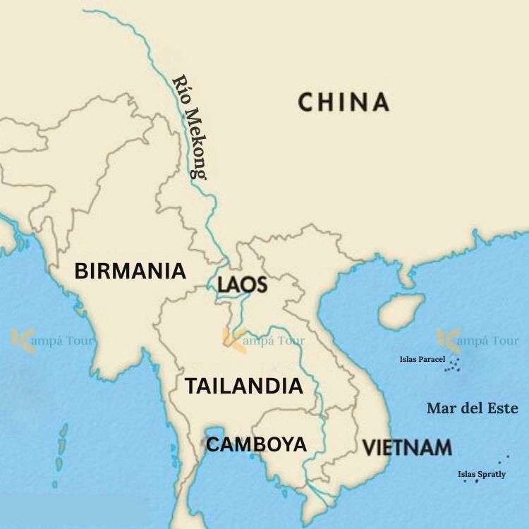 mapa de rio mekong