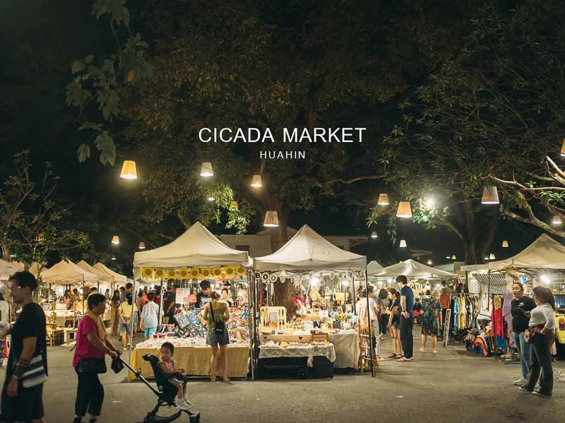 Enjoy the bustling night and buy local arts at Cicada Market