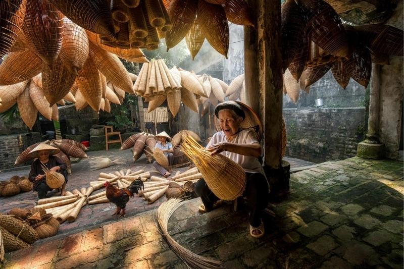 Phu Vinh bamboo weaving village