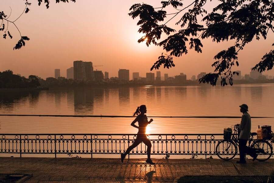 running Around the west lake