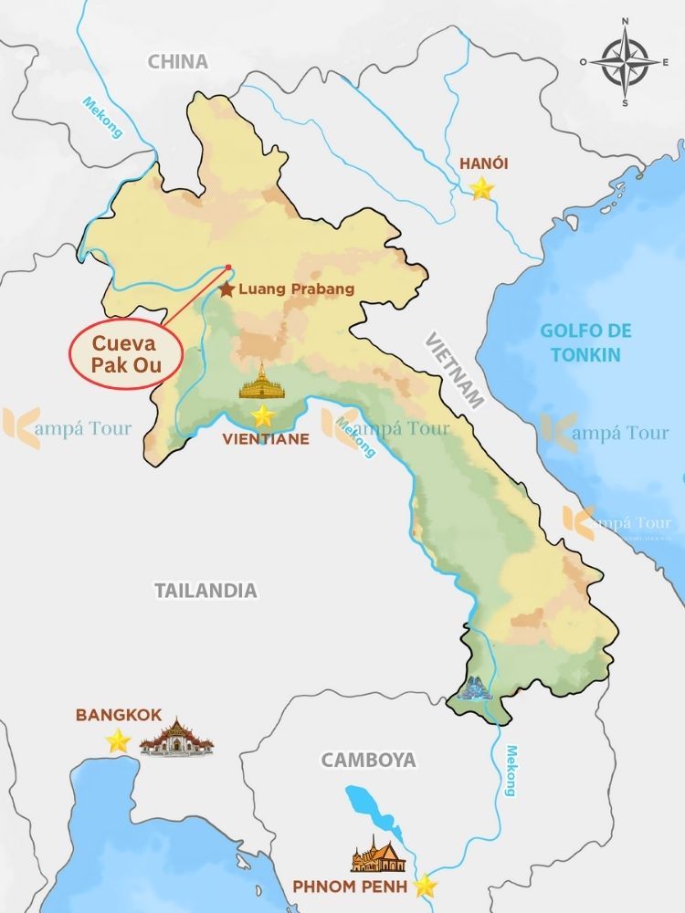 ubicacion de pak ou en laos