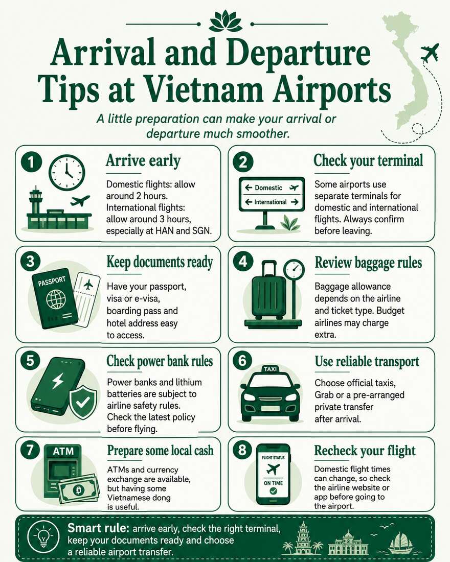 Arrival and departure tips at Vietnam airports