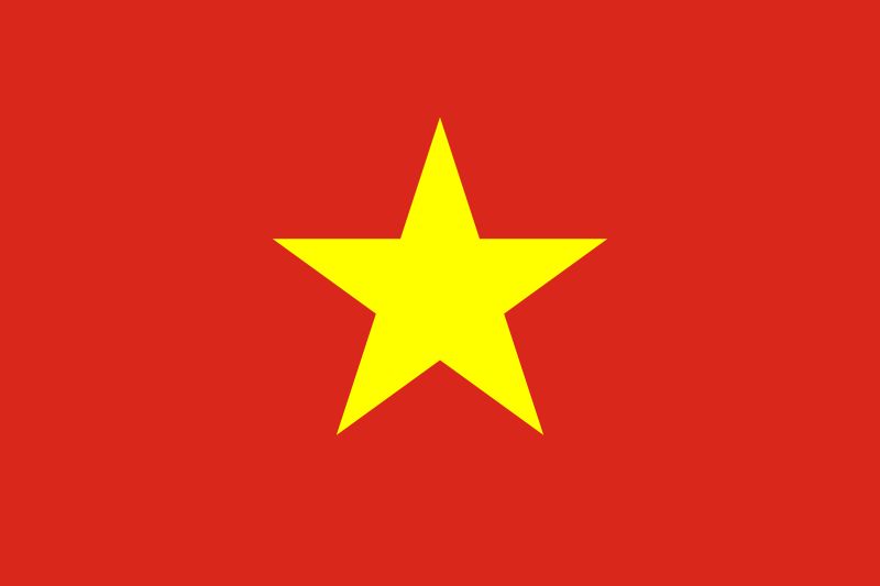 The image is the only official flag of Viet Nam.