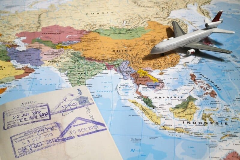 Vietnam and Thailand map