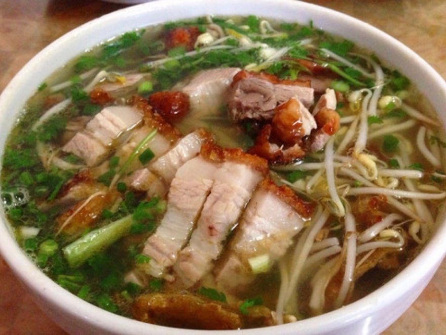 Pho with roasted pork belly