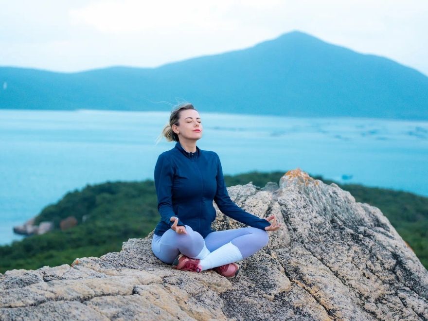 Yoga early in the morning on Whale Island