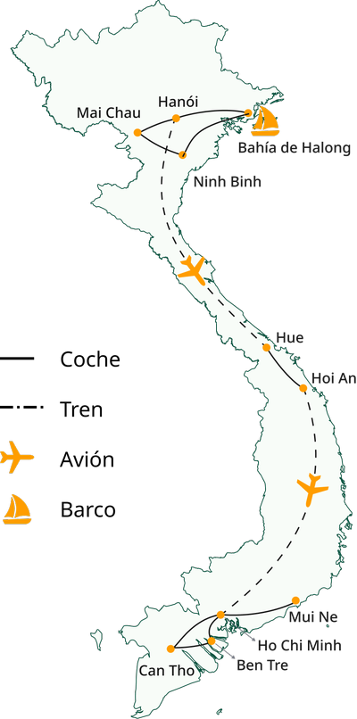 Viaje a Vietnam en 17 días con playa en Mui Ne