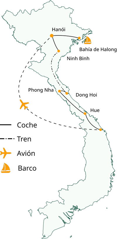 Viaje patrimonial de la UNESCO en Vietnam en 10 días