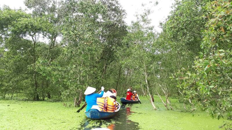 Mekong DeltaMekong Deltas lush landscapes and river reflections
