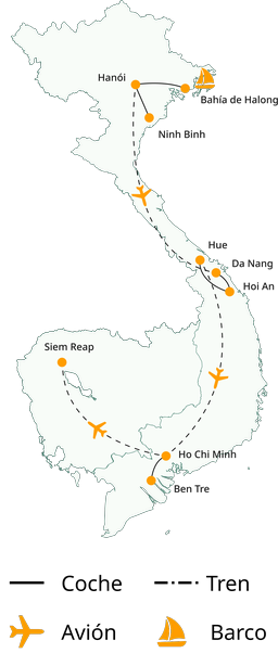 Lo mejor de Vietnam clásico y Camboya en 14 días