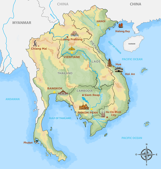 Vietnam, Cambodia, Laos & Thailand 