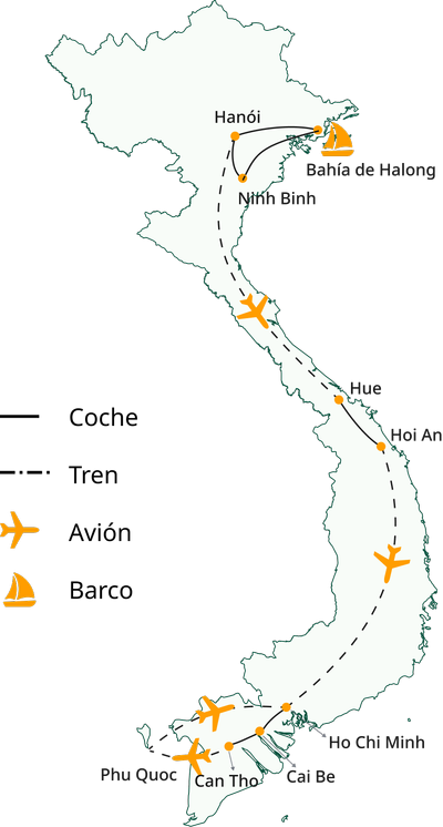 Viaje de lujo a Vietnam en 2 semanas