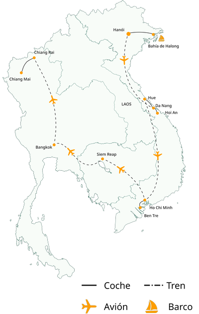 Viaje a Vietnam, Camboya y Tailandia en 18 días