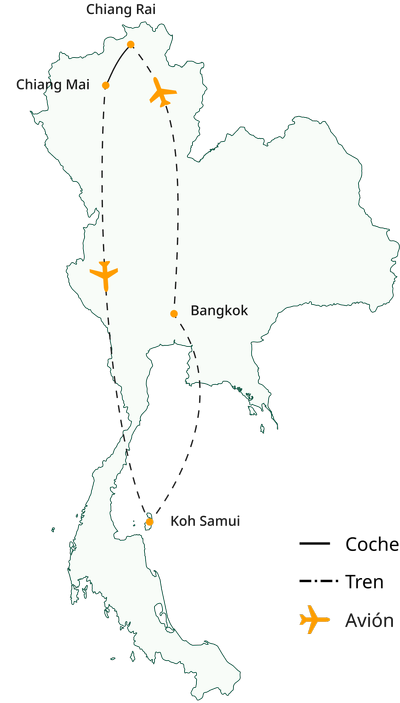 Panorama de Tailandia en 10 días: Bangkok, Norte, Koh Samui
