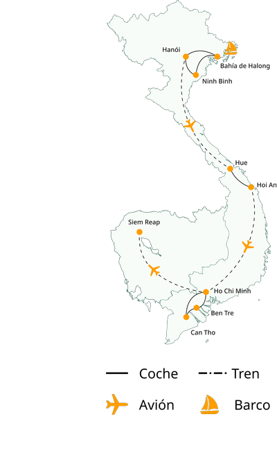 Viaje de lujo a Vietnam y Camboya en 15 días