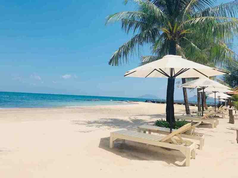 Island bliss: Relaxing moments on Phu Quocs white sand beaches.