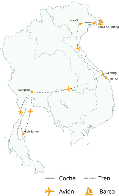 Viaje por Vietnam y Tailandia en 12 días